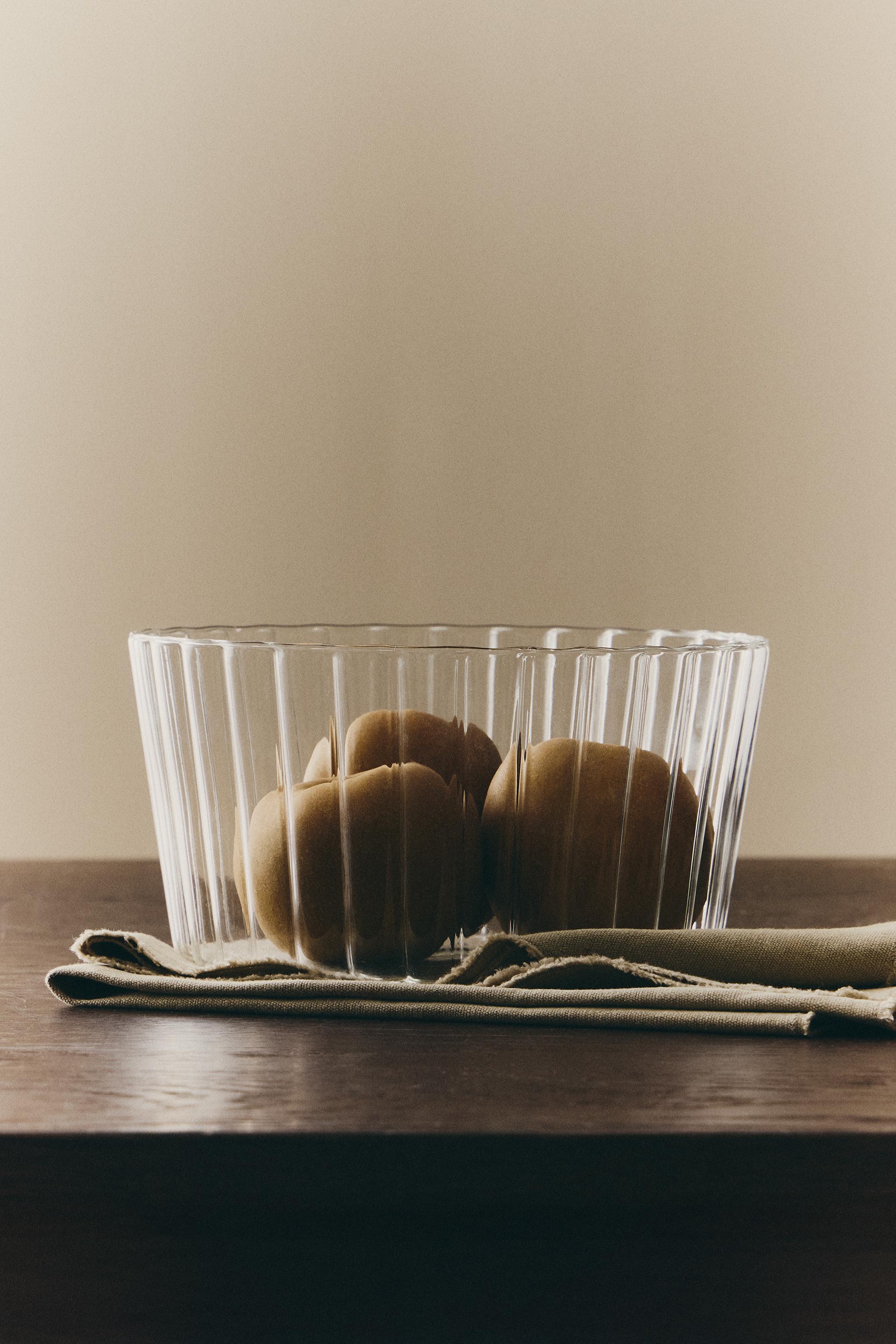WAVE BOROSILICATE GLASS SALAD BOWL